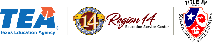 TEA, Title IV, Part A, and Region 14 Logo Lockup